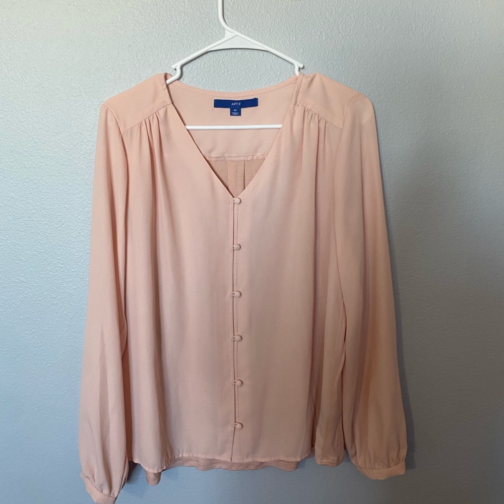 APT 9 light pink blouse